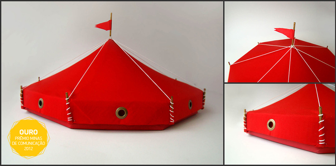 Popcorn Comunicação Festival Mundial de Circo patrocínio kit de prospecção tenda de circo